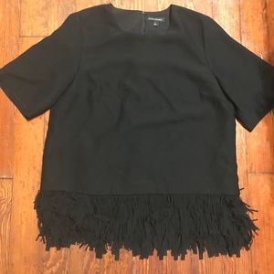Black Fringe Top